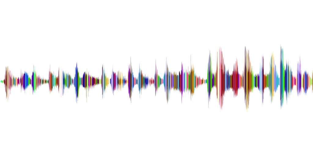 Sound wave in different colours