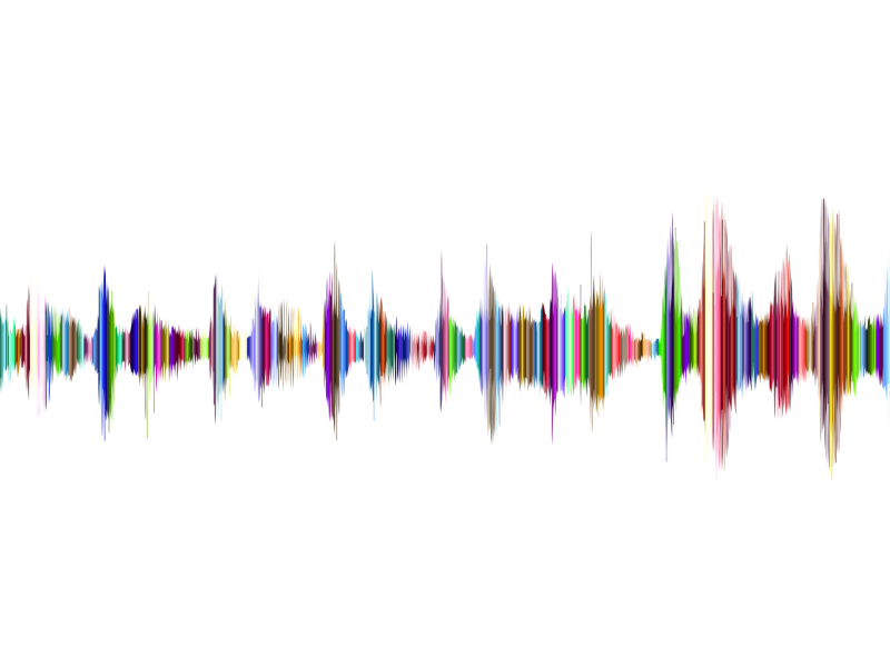 Sound wave in different colours